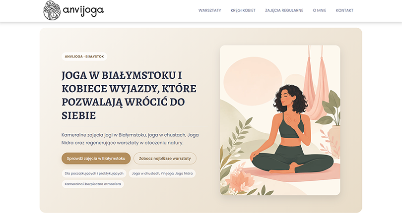 Wdrożenie TIPIcms dla strony zajęć i warsztatów Anvijoga
